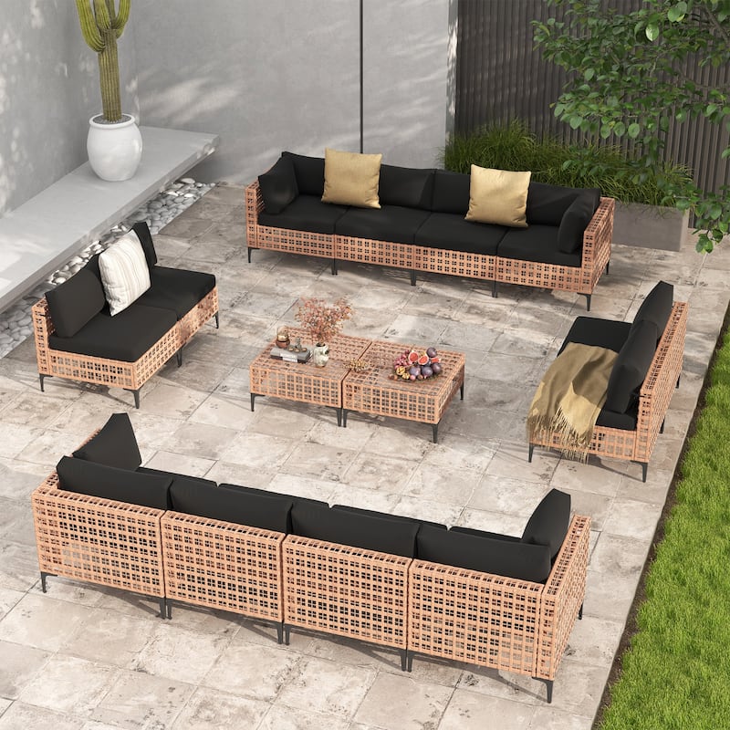 Outdoor Patip Sectional Seating Group with Cushions