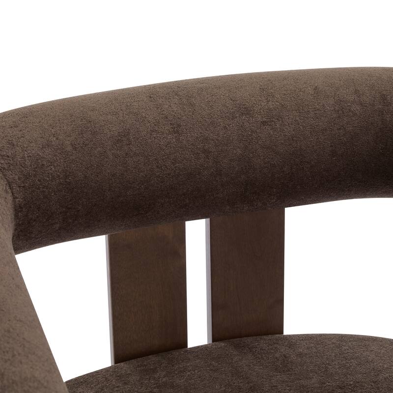 Accent Chair with Upholstered Leisure Chair with Open Armrest, Armchair