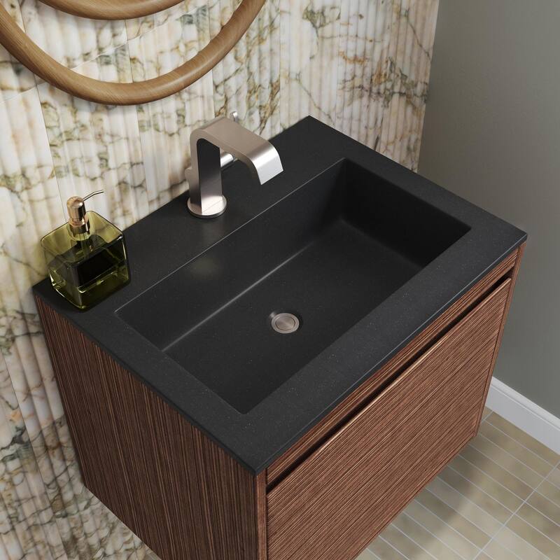 James Martin Vanities 805-V23.6-BN-CH Mantova 24" Single Basin Poplar