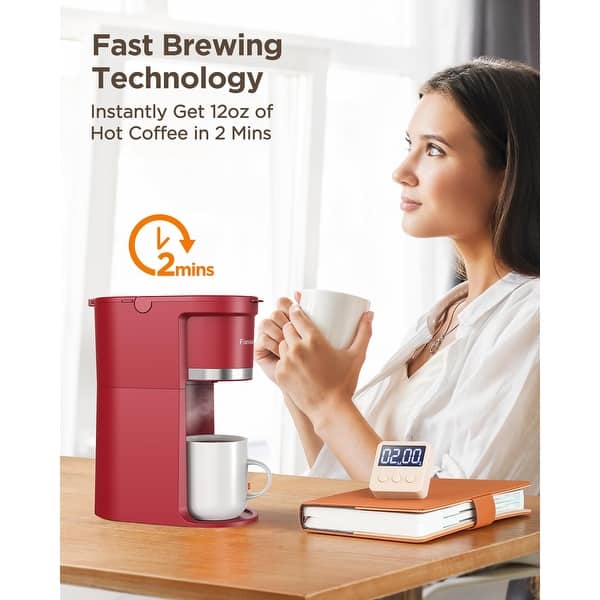 Mini Coffee Maker Single Serve, Instant One Cup, 6 to 12 Oz Brew Sizes,  Capsule Coffee Machine with Water Window - Bed Bath & Beyond - 40283340