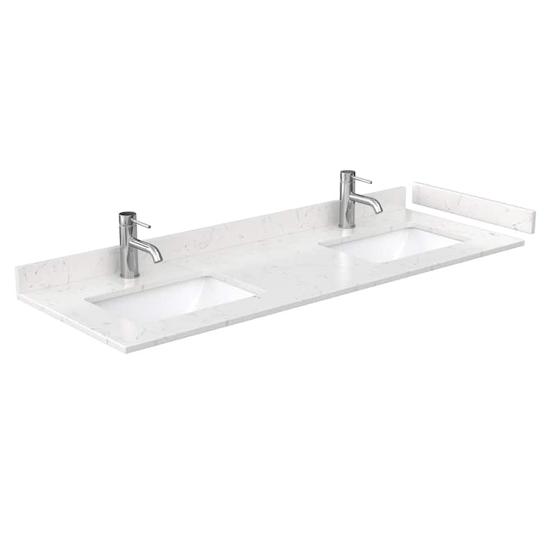 Daria 60 Inch Double Vanity, Cultured Marble Top