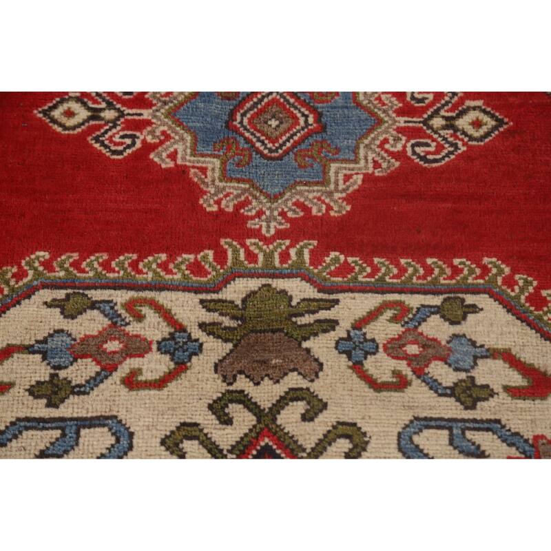 Traditional Kazak Oriental Area Rug Handmade Red Wool Carpet - 8'7"x 11'3"