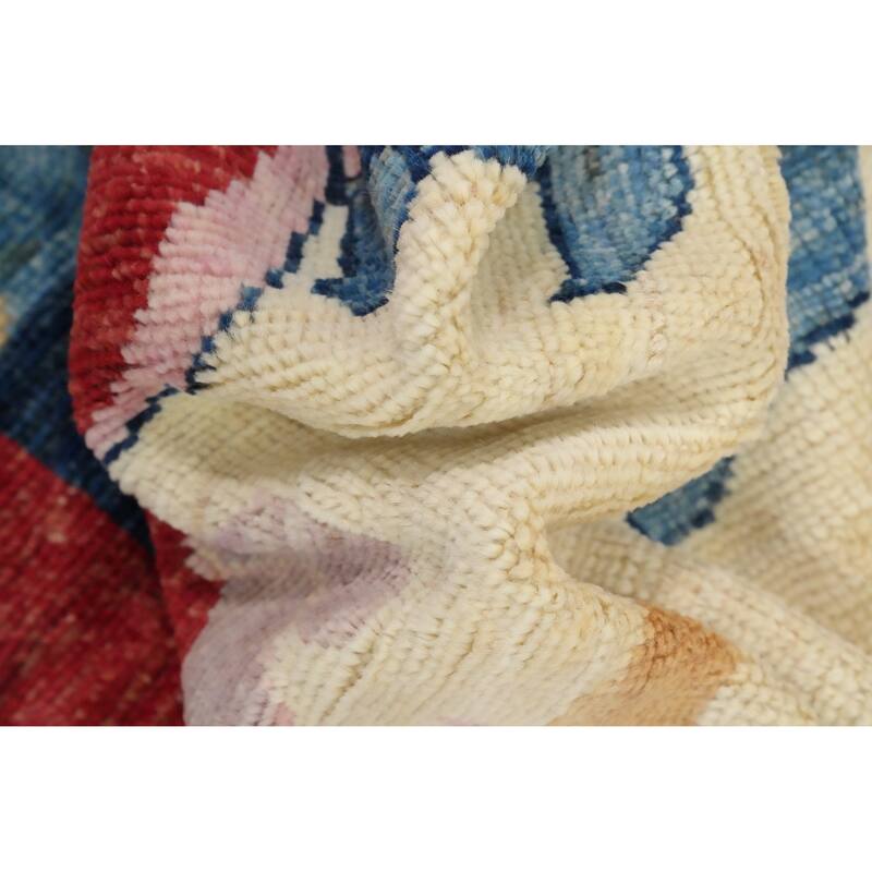 Hand Knotted Oriental 100% Wool Carpet Transitional Floral Beige & Ivories Oushak Area Rug - 9' 8'' X 8' 6''