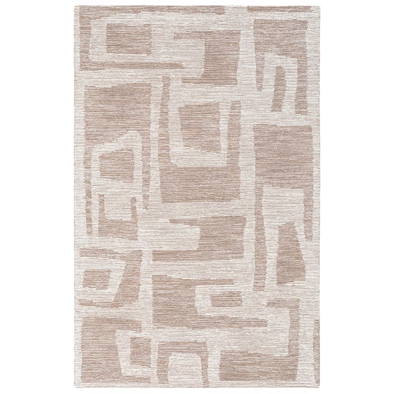 Terra by Obeetee Shadows Ashanti Brown Rug - 2'6"x8' - Straw Stripe