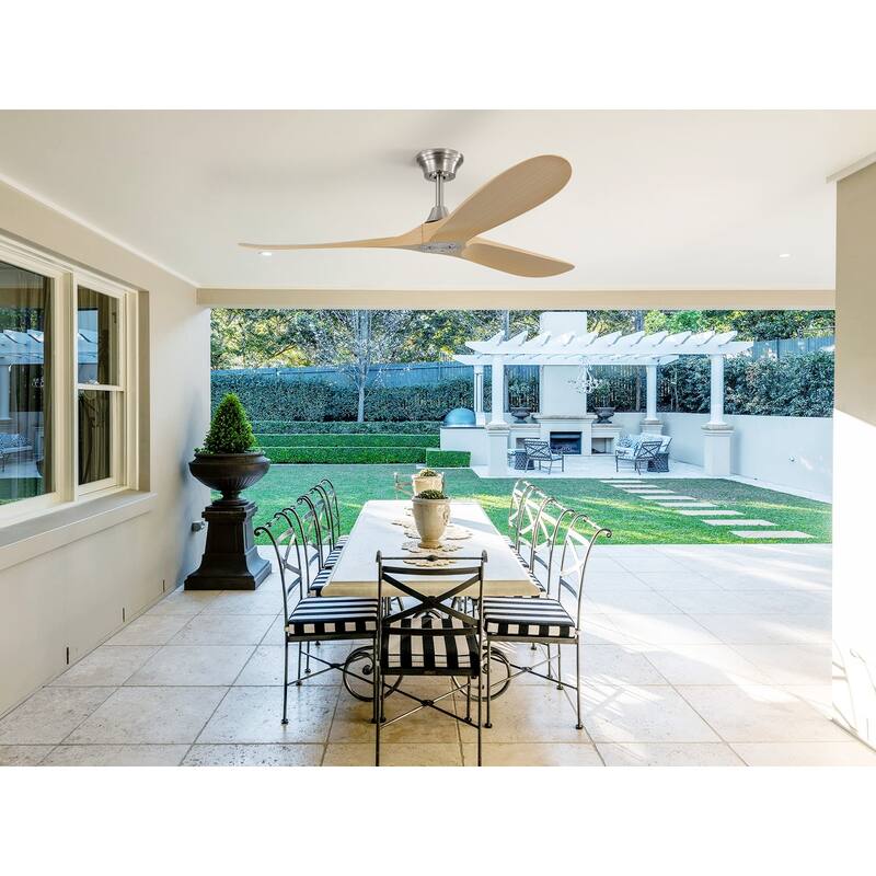 52''/60" Large Ceiling Fan without Lights, Remote Control and Reversible Motor Included, Smart Optinal
