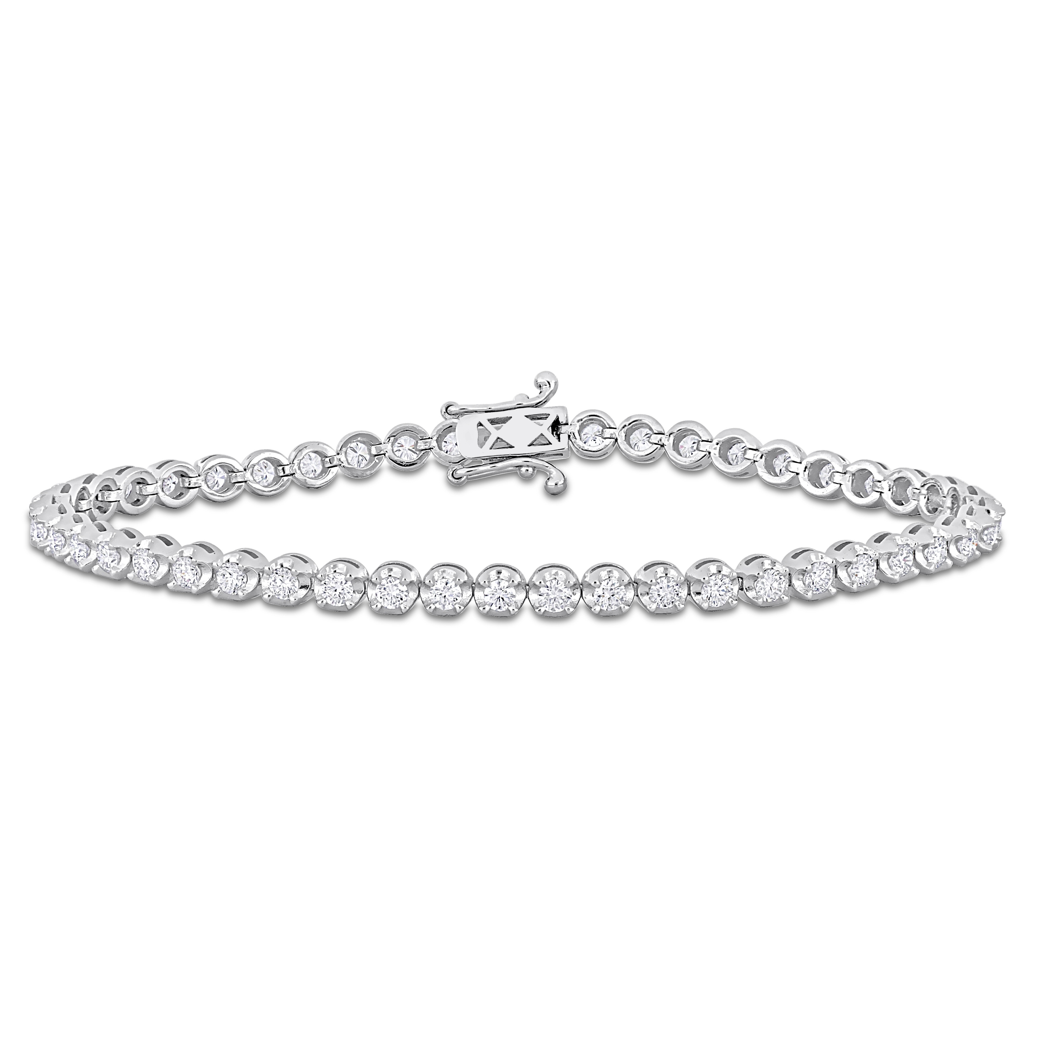 Miadora 2 1/2ct TW LAB GROWN DIAMOND BRACELET 14K WHITE GOLD
