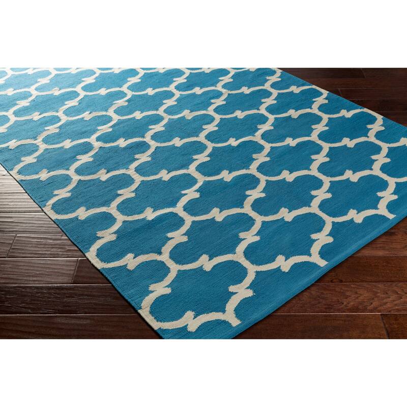 Flatweave Colne Moroccan Trellis Cotton Area Rug