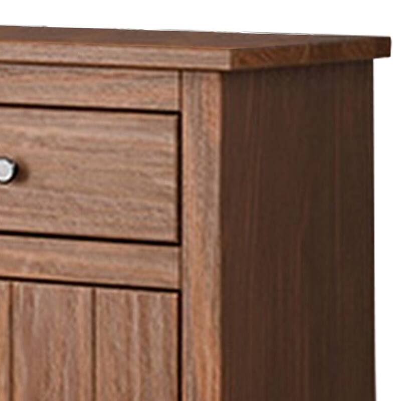 Brown 1 Drawer 21 in. W Nightstand with Sturdy Hardware and Ample Storage