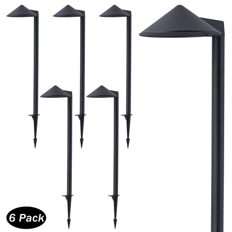 C Cattleya Low-Voltage Matte Black Aluminum 3000K LED Outdoor Path Light