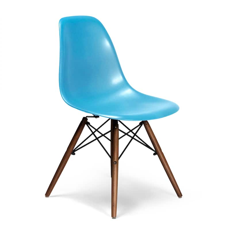 Paris-2 Side Chairs with Walnut Legs (Set of 2)