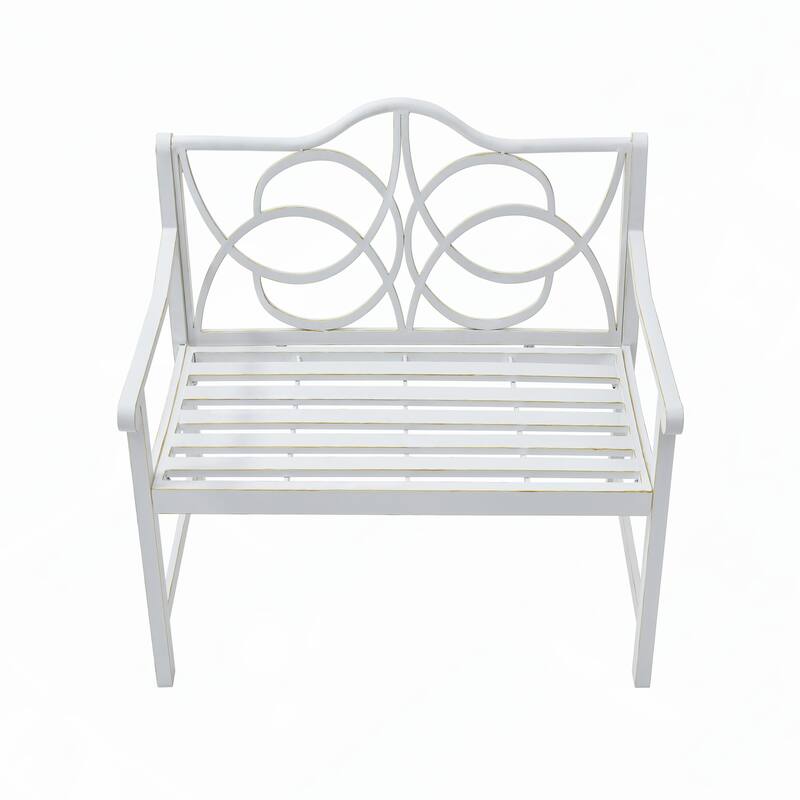 Outdoor Garden Patio Bench,White