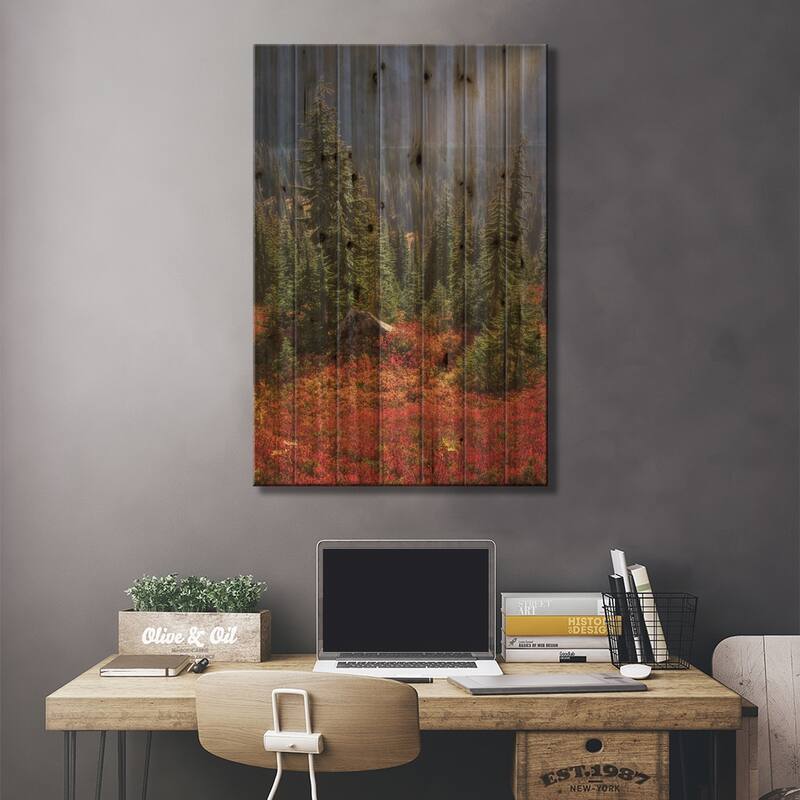 Find Your Light Print On Wood by Louis Ruth - Multi-Color