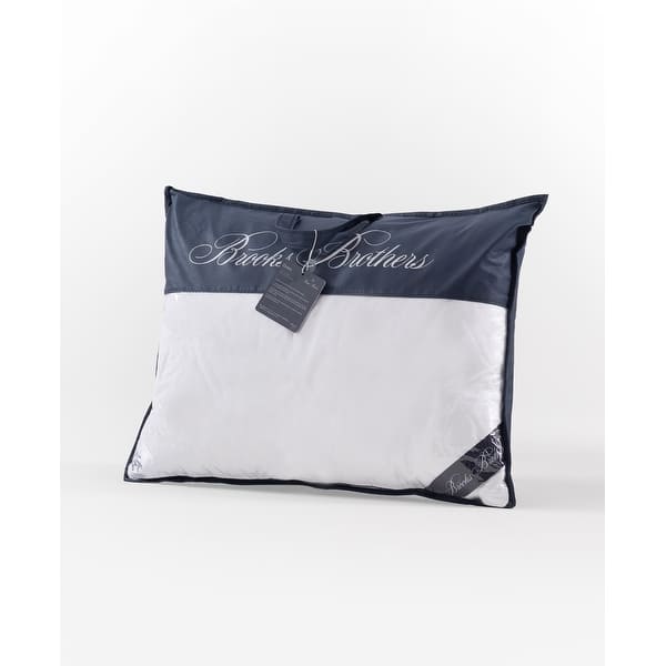 Brooks Brothers Goose Down / Feather Pillow - White