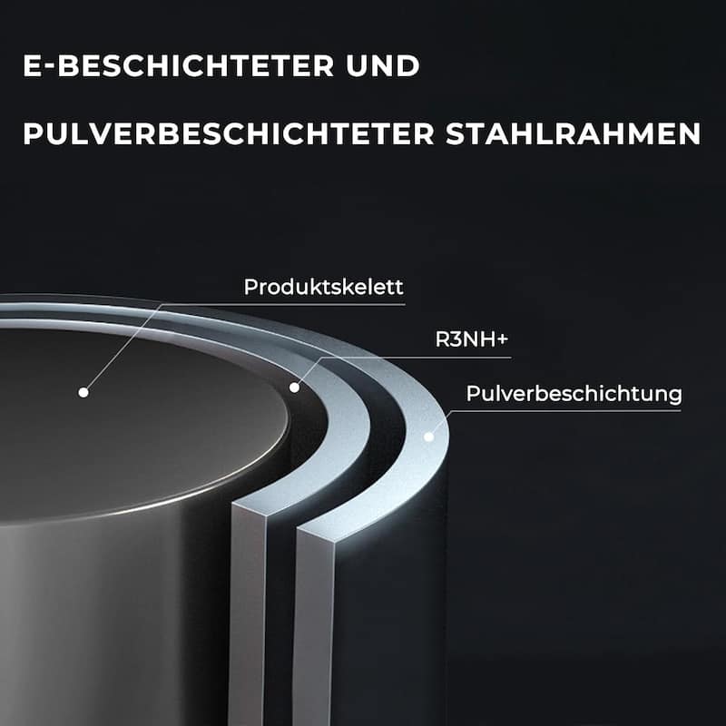 Steel Patio Side Table 2-Tier, Weather Resistant Outdoor Round End Table