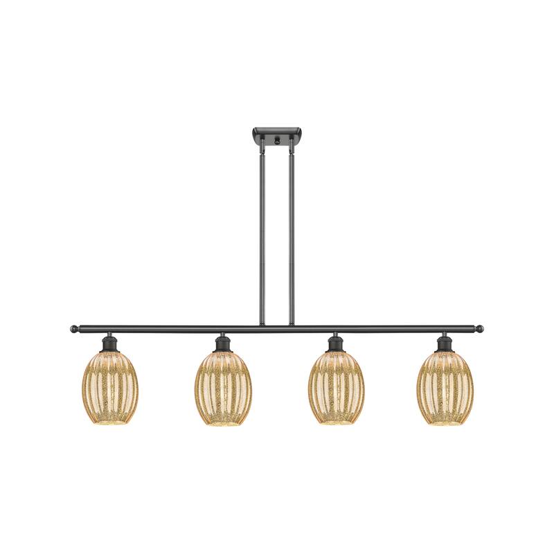 Innovations Lighting Endless Possibilities Ballston - Preston - 4 Light 48" Bulb Shade Stem Hung Island Light - Mercury/Polished Chrome