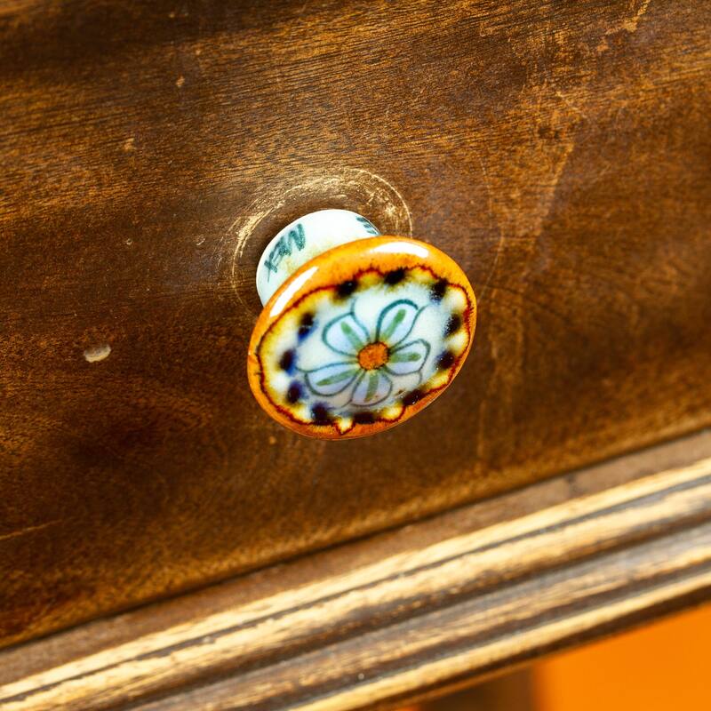 Novica Handmade Handy Garden Ceramic Knobs (Set Of 4)