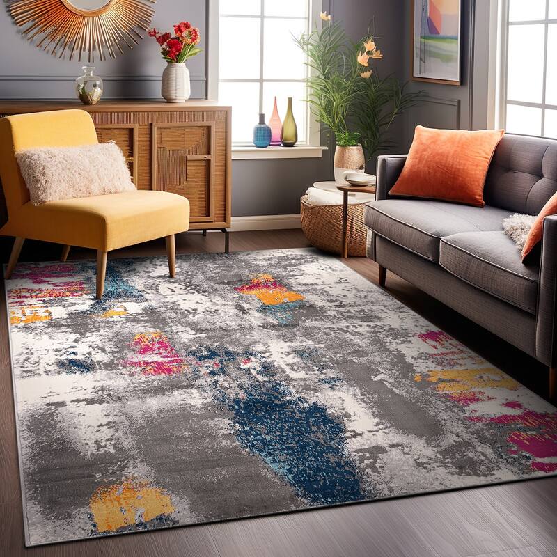 World Rug Gallery Cardiff Contemporary Abstract Area Rug