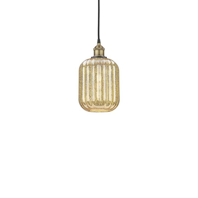 Innovations Lighting 616-1P-12-7 Preston Pendant Preston 7" Wide Mini - Black Antique Brass / Mercury