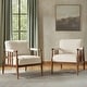 preview thumbnail 1 of 19, HULALA HOME Avidite Farmhouse Solid Wood Arm Chair with Full Assembly Set of 2 Beige