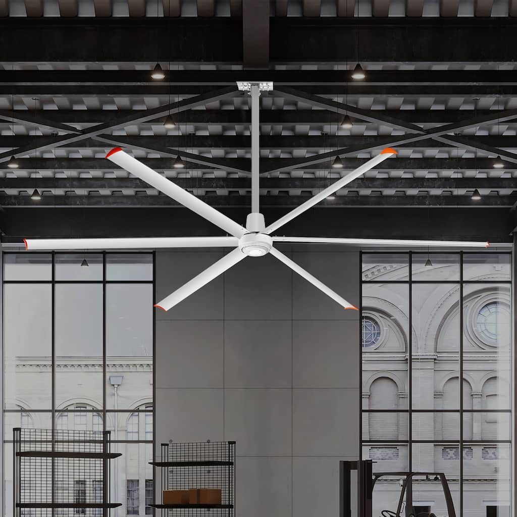 12ft HVLS Commercial 144" Ceiling Fan without Light with 6 Aluminum Blades
