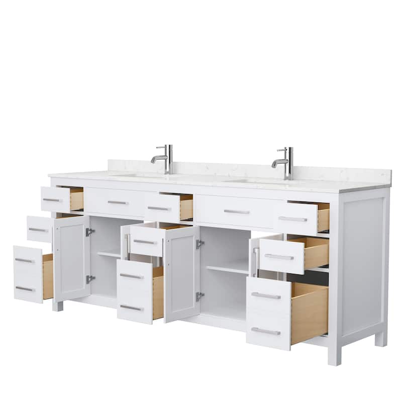 Beckett 84 Inch Double Vanity, Cultured Marble Top