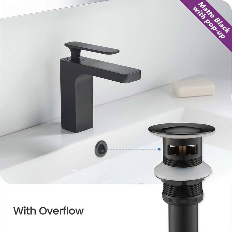 Luxury Solid Brass Single Hole Bathroom Faucet