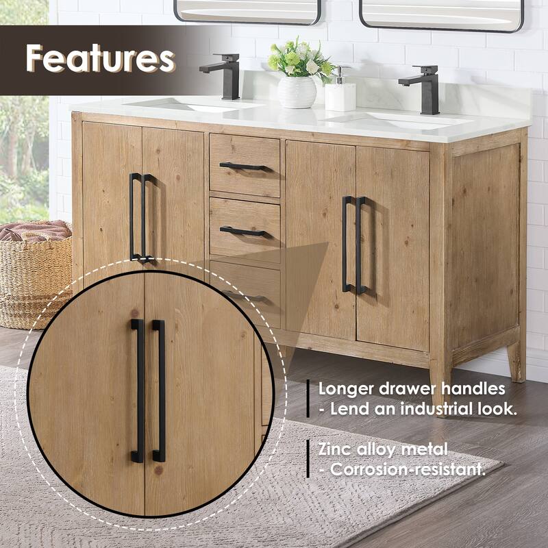 Altair Laurel Bath Vanity with Calacatta White Quartz Stone Countertop with Mirror
