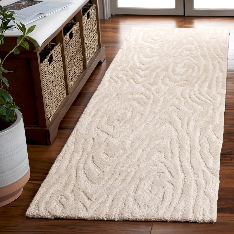 SAFAVIEH Handmade Ebony Thouraya Modern & Contemporary Wool Rug