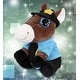 preview thumbnail 5 of 4, DolliBu Large Horse Sparkle Eyes Police Officer Plush with Cop Uniform - 8 inches