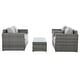 preview thumbnail 34 of 52, SAFAVIEH Outdoor Patio Furniture Machie 4-Piece Conversation Set