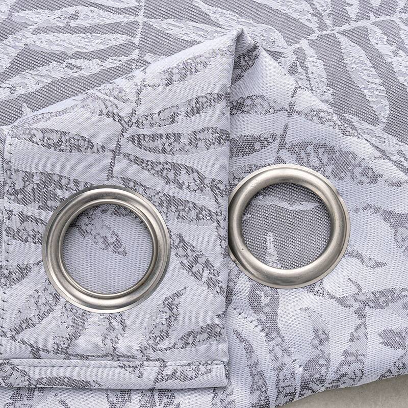 Liana Leaves Woven Jacquard Window Curtain Set