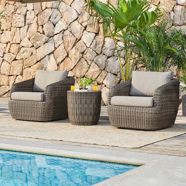 Patio Wicker Furniture Set Outdoor Rattan Bistro Set