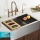 preview thumbnail 34 of 66, Kraus Allyn Traditional 3-Function Bridge Pulldown Kitchen Faucet