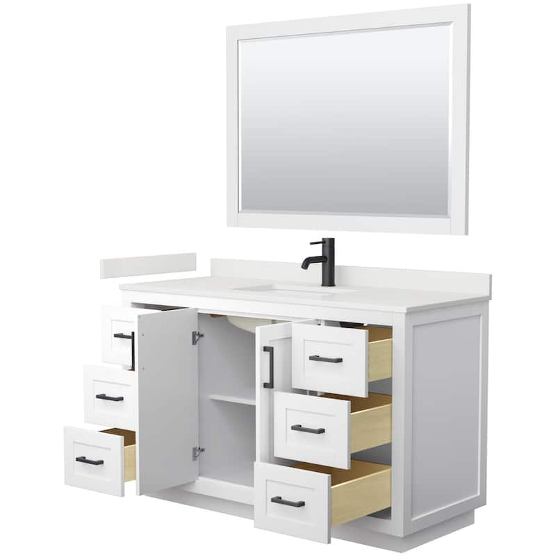 Wyndham Collection WCF292954S-QTZ-UNSM46 Miranda 54" Free Standing