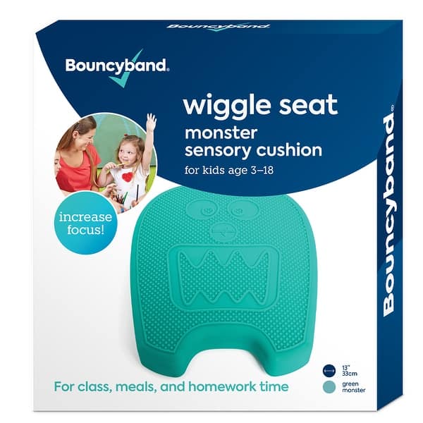 slide 2 of 9, Bouncyband Wiggle Seat Sensory Cushion, Mint Monster Mint