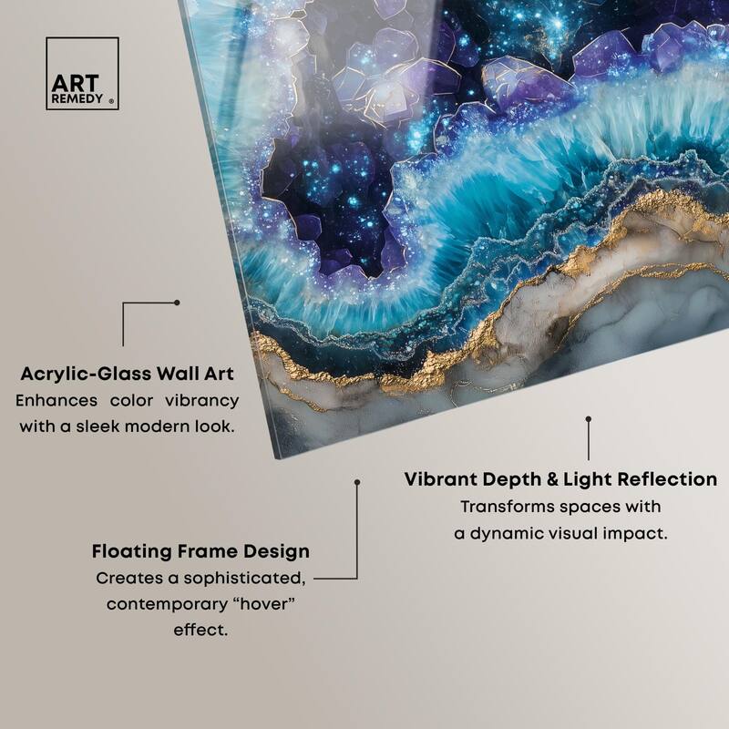 Stellar Shard Core Acrylic by Art Remedy, Ready to Hang