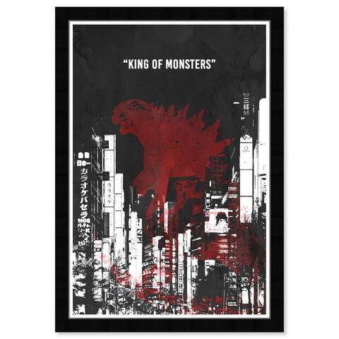 Wynwood Studio Prints 'King of Monsters' Global Red Wall Art