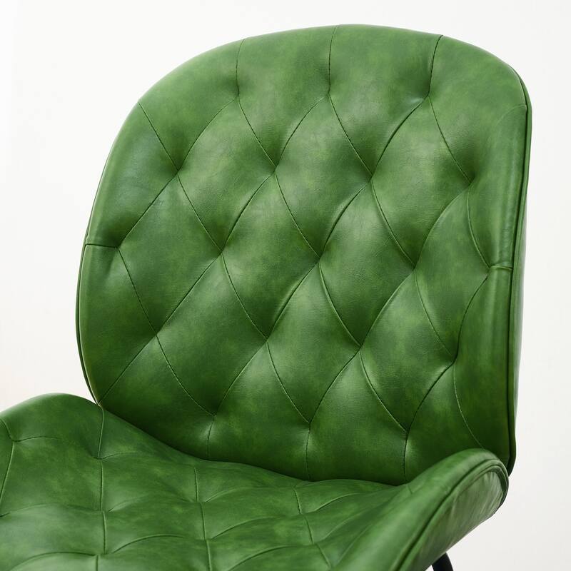 Art Leon Mid-Century Tufted Style Dining Chair in Beetle Shape Design