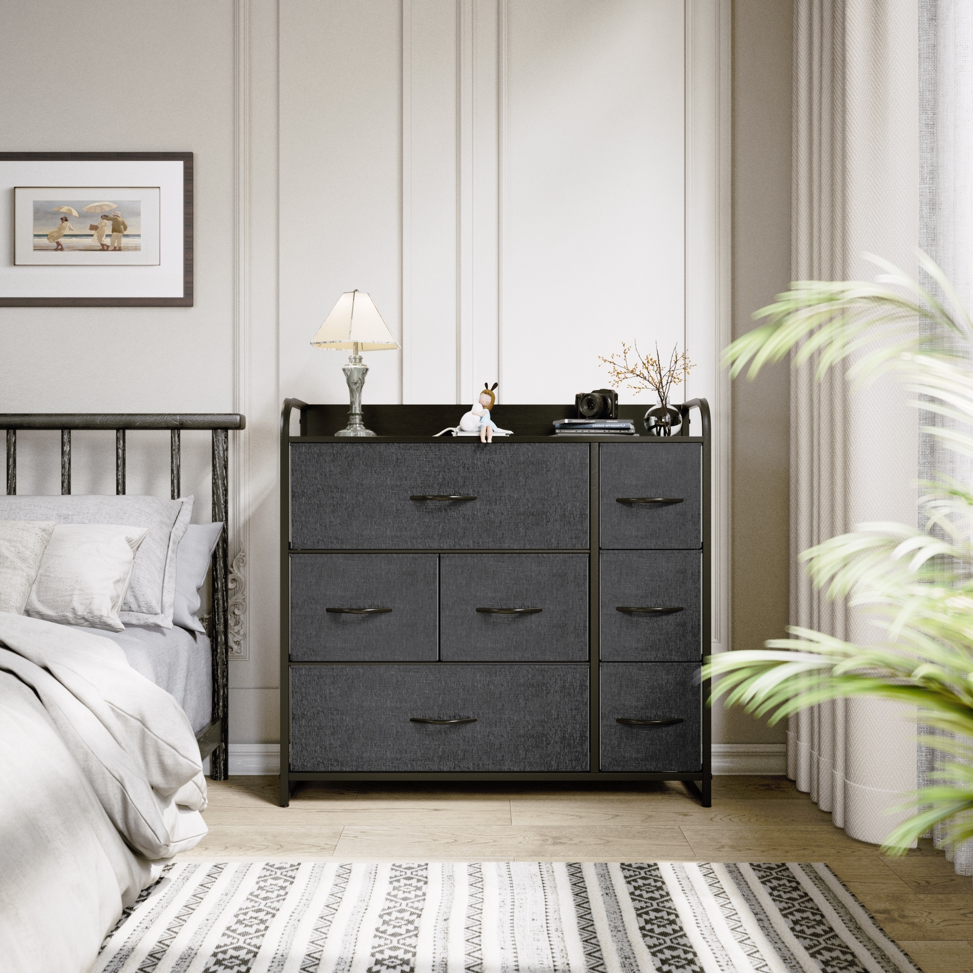 Grey 7 sale drawer dresser