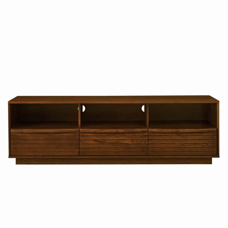 Mid-Century Modern 63" TV Stand for TVs up to 75", Farmhouse Media Console Entertainment Cabinet for Living Room