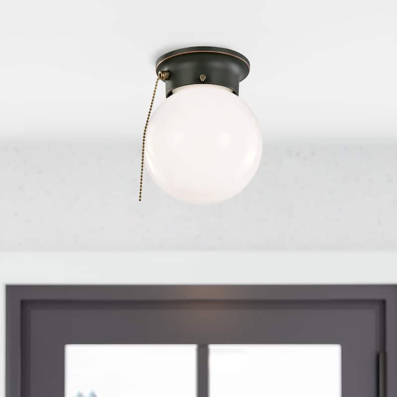 Design House 589275-ORB 6" Wide Flush Mount Globe Ceiling Fixture