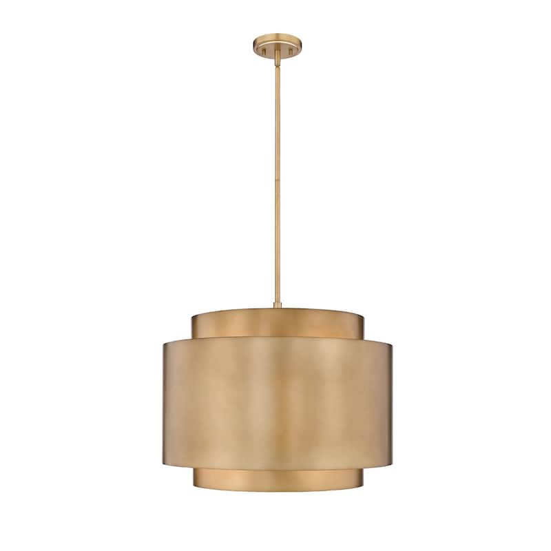 Z-Lite 739P32 Harlech 4 Light 33" Wide Drum Chandelier