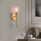preview thumbnail 15 of 14, KAWOTI 1- Light Clear Glass Wall Sconce