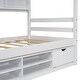 preview thumbnail 117 of 116, Bedroom House Bed with Roof Frame Bedside-shelves and Under Bed Storage Unit