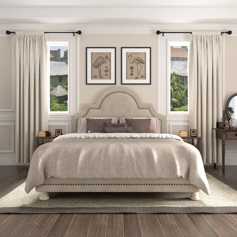 Debuono Black Adjustable Curtain Rod with Final Set