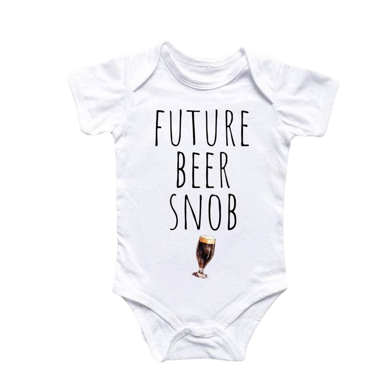 Beer Brewery Snob - Baby Boy Girl Clothes Infant Bodysuit Funny Cute Newborn - Pink - 0-3M