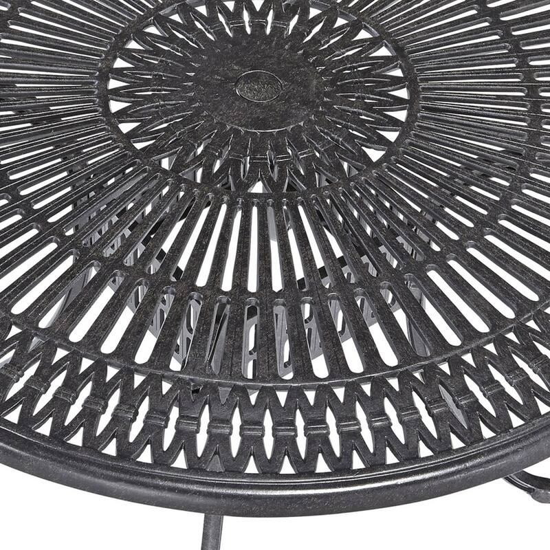 Homestyles Grenada Charcoal Aluminum Outdoor Dining Table