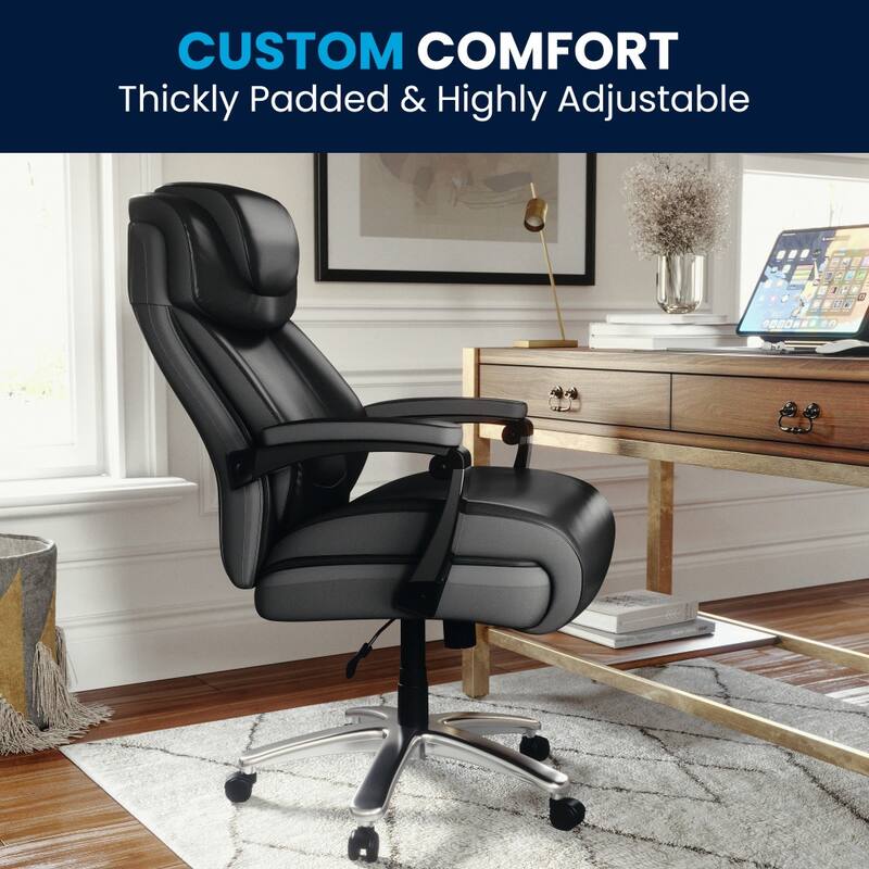Big & Tall LeatherSoft Executive Swivel Ergonomic Office Chair