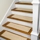 preview thumbnail 3 of 7, Natural Woven Braided Tweed Stair Treads 8"x28" SET of 4
