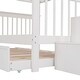 preview thumbnail 7 of 8, White Stairway Full-Over-Full Bunk Bed with Twin Size Trundle